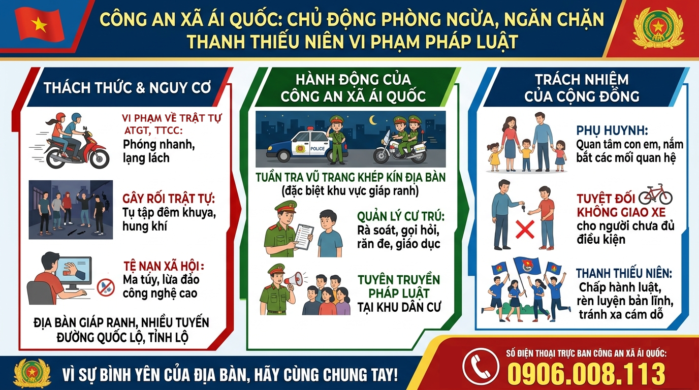 Chủ động phòng ngừa, ngăn chặn tình trạng thanh thiếu niên vi phạm pháp luật