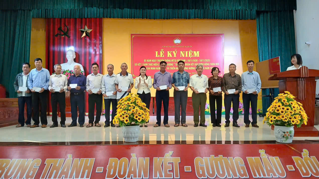 UBMTTQVN xã Ái Quốc tổ chức Lễ kỷ niệm 95 năm ngày thành lập Mặt trận dân tộc thống nhất Việt Nam (18/11/1930 – 18/11/2025)