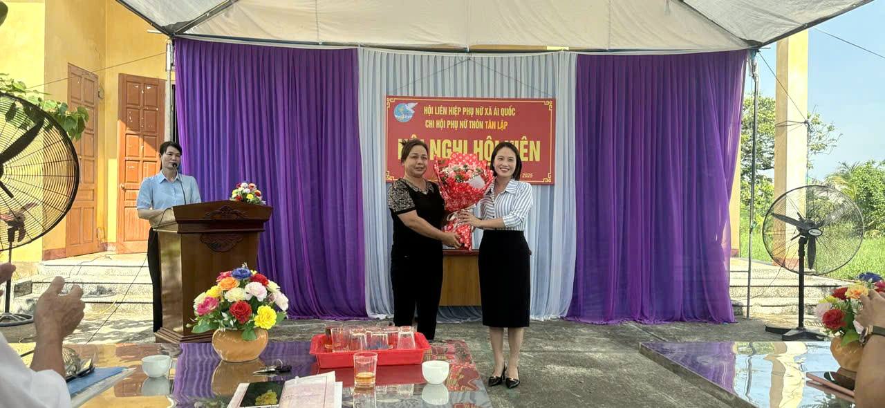 Hội nghị hội viên chi hội phụ nữ thôn Tân Lập - xã Ái Quốc, nhiệm kỳ 2025-2030