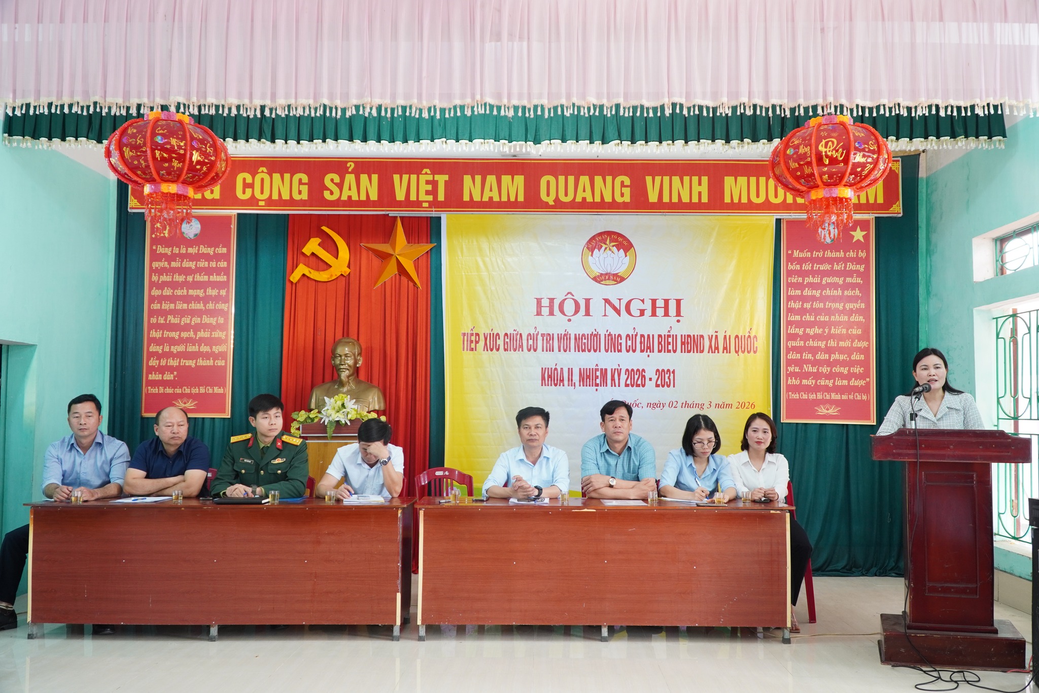 Hội nghị tiếp xúc cử tri vận động bầu cử đại biểu Hội đồng nhân dân xã khóa II, nhiệm kỳ 2026–2031 tại đơn vị bầu cử số 2 và số 4