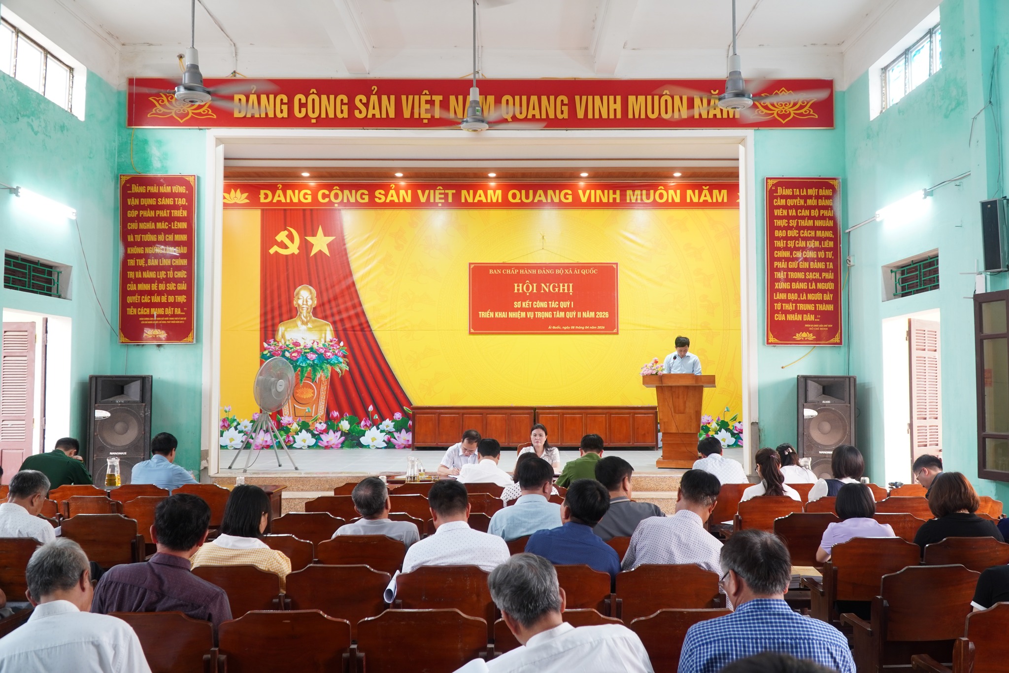 Đảng ủy xã Ái Quốc tổ chức hội nghị đánh giá kết quả quý I, triển khai nhiệm vụ quý II năm 2026