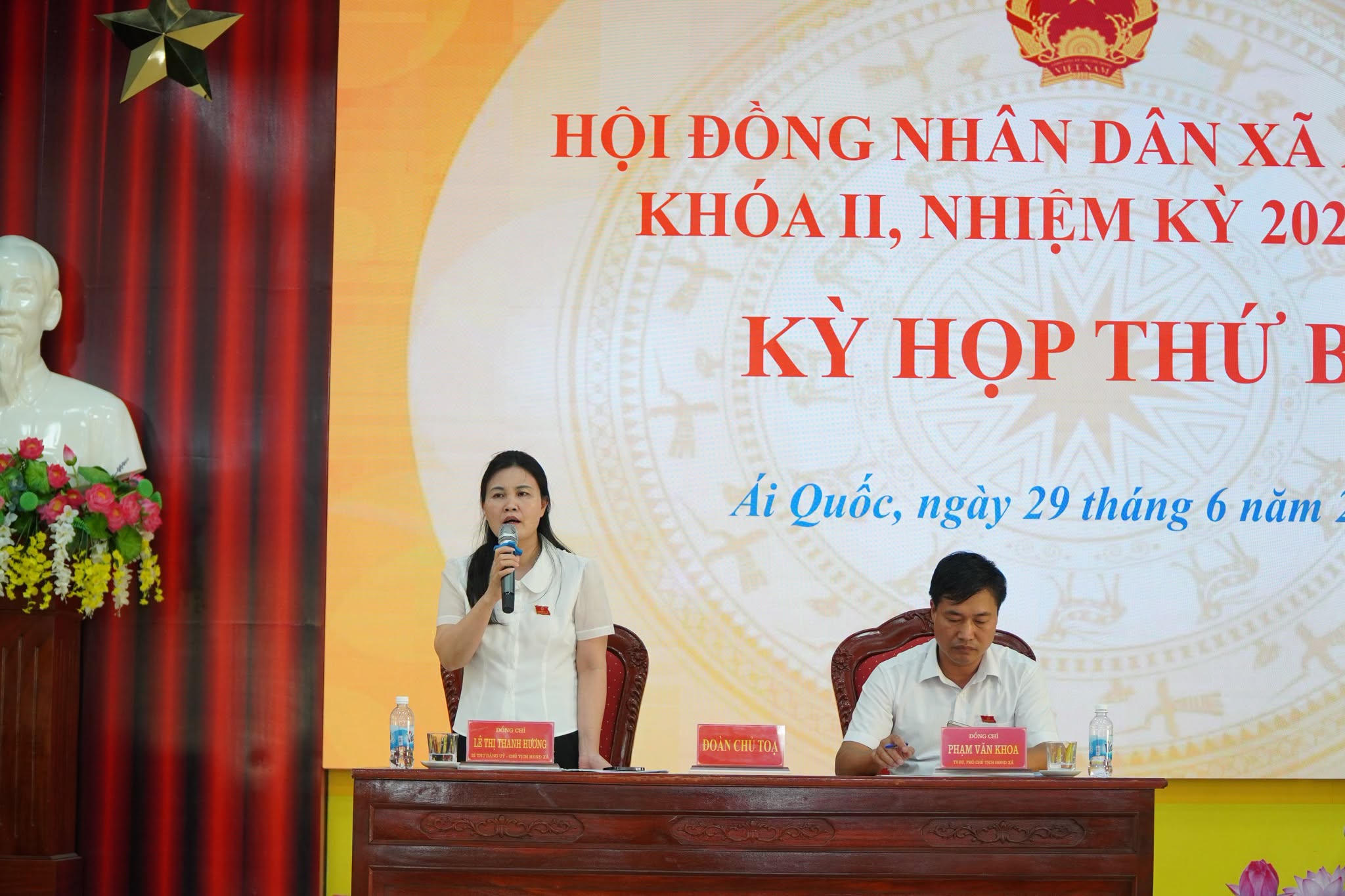 HĐND xã Ái Quốc khóa II tổ chức kỳ họp chuyên đề thông qua nghị quyết sắp xếp, tổ chức lại các thôn trên địa bàn