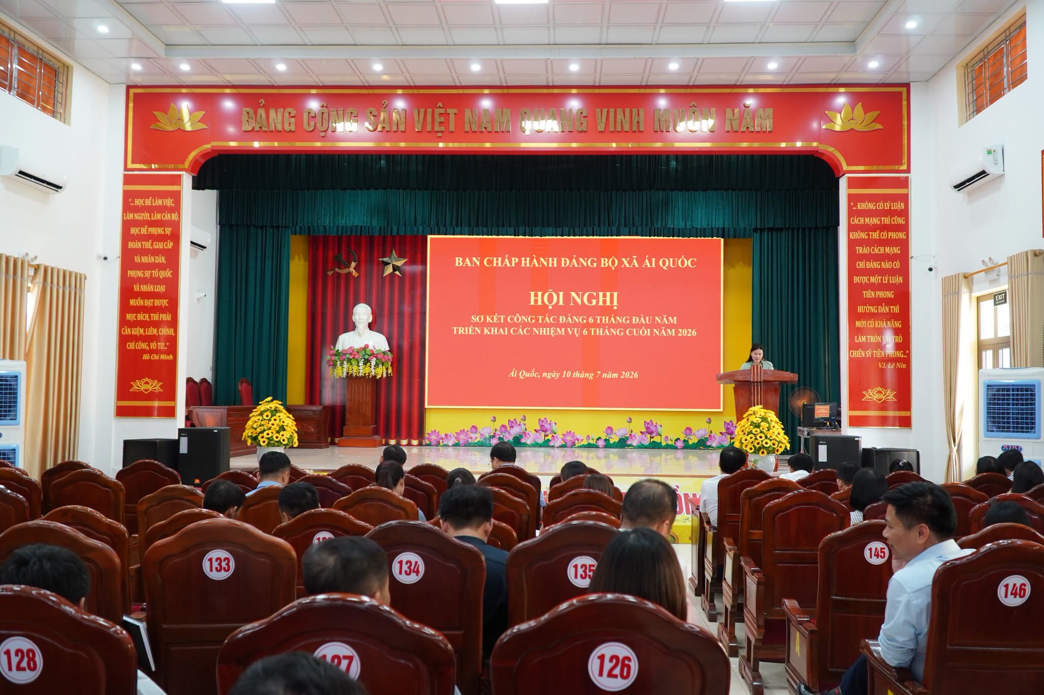 Đảng ủy xã Ái Quốc sơ kết công tác xây dựng Đảng và thực hiện nhiệm vụ chính trị 6 tháng đầu năm, triển khai nhiệm vụ trọng tâm 6 tháng cuối năm 2026