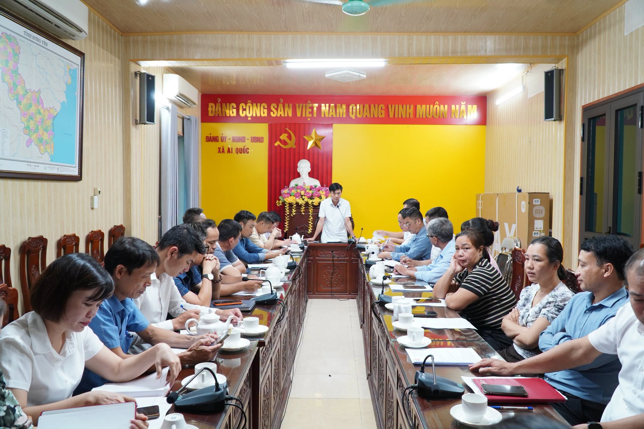 UBND xã Ái Quốc triển khai công tác đo đạc, lập hồ sơ địa chính và xây dựng cơ sở dữ liệu quốc gia về đất đai