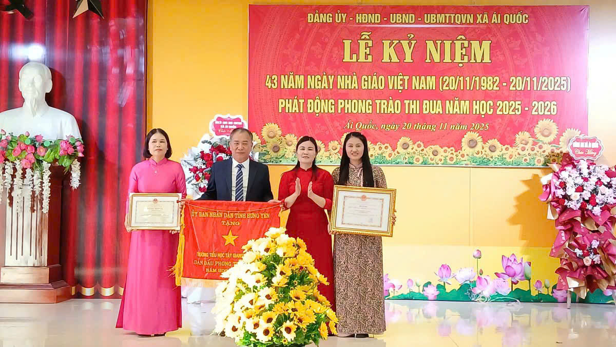 Ái Quốc: tổ chức Lễ kỷ niệm 43 năm ngày nhà giáo Việt Nam 20/11/1982 – 20/11/2025 và biểu dương các tập thể, cá nhân có thành tích xuất sắc, năm học 2024 – 2025
