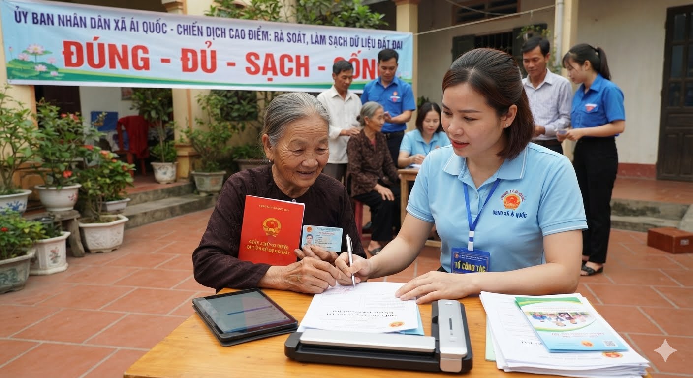 Chiến dịch làm sạch dữ liệu đất đai tại xã Ái Quốc: Quyết liệt bảo vệ quyền lợi chính đáng của nhân dân